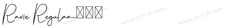 Ravie Regular字体转换